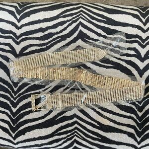 Dolls Kill Current Mood Gold Rhinestone Belt